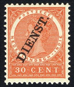 Stamp, Regular Issues of 1883-1909 overprinted (Dienst), Netherlands East Indies,  , Heads of State, Queens