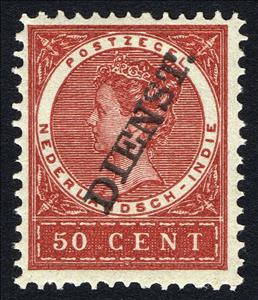Stamp, Regular Issues of 1883-1909 overprinted (Dienst), Netherlands East Indies,  , Heads of State, Queens