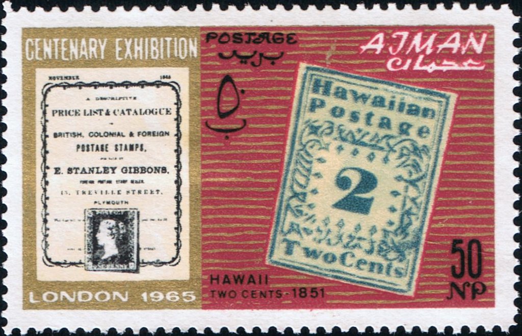 Stamp of Hawaii; Gibbons catalogue of 1865