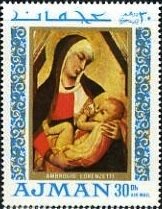 Madonna with child, by  Lorenzetti