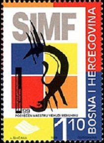 Stamp, Sarajevo Filharmony, Bosnia and Herzegovina,  