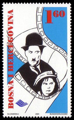 Stamp, Charlie Chaplin, Bosnia and Herzegovina,  