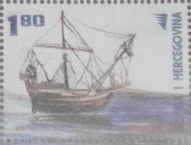 Stamp, Roman Galley 2, Bosnia and Herzegovina,  