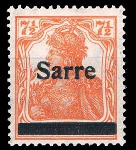 Stamp, Germania, overprint Sarre, Germany, Saarland,  