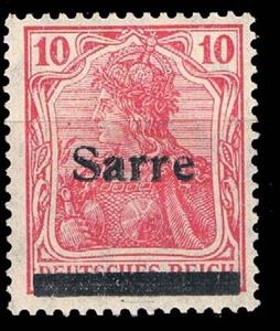 Stamp, Germania, overprint Sarre, Germany, Saarland,  