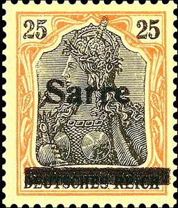 Stamp, Germania, overprint Sarre, Germany, Saarland,  