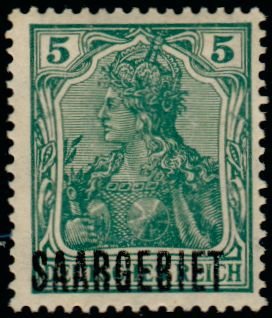 Germania, overprinted SAARGEBIET