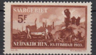 Stamp, Scene of the disaster, Germany, Saarland,  