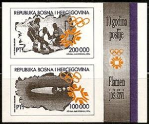 Souvenir Sheet, Winter Olympic Sports, Bosnia and Herzegovina,  , Olympic Games