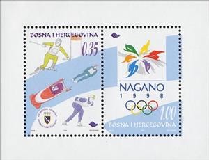 Souvenir Sheet, Nagano '98, Bosnia and Herzegovina,  , Olympic Games