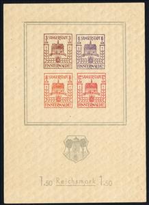 Souvenir Sheet, Wiederaufbau, Germany, Local Post,  