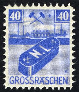 Stamp, Wiederaufbau in Grossräschen, Germany, Local Post,  