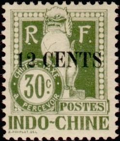 Stamp, Dragon of Angkor, French Indochina,  , Sculptures, Temples