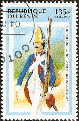 Stamp, Infantry Grenadier, Benin,  , Military Forces, Uniforms, Army