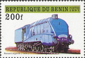 Stamp, Renard Argent, 1935, Benin,  , Railways