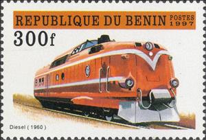 Stamp, Diesel, 1960, Benin,  , Railways
