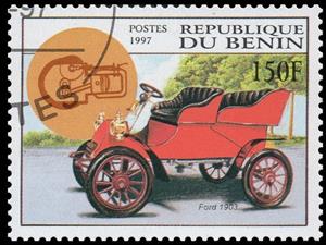 Stamp, Ford, 1903, Benin,  , Vehicles, Cars