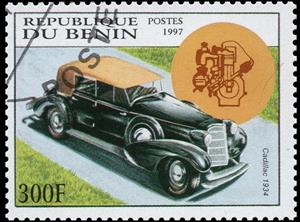 Stamp, Cadillac, 1934, Benin,  , Vehicles, Cars