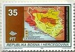 Stamp, Karta iz doba kralja Tvrtka I, Bosnia and Herzegovina,  , Maps