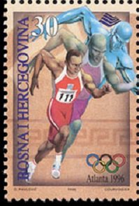 Stamp, Runners, Bosnia and Herzegovina,  , Olympic Games