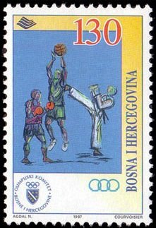 Stamp, Sports, Bosnia and Herzegovina,  , Martial Arts