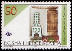 Stamp, Old Fire Place, Bosnia and Herzegovina,  , Architecture