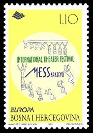 Stamp, International Theatre Festival in Sarajevo, Bosnia and Herzegovina,  , C.E.P.T., Europe