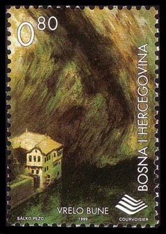 Stamp, World Day of Living Area Protection, Bosnia and Herzegovina,  , Caves