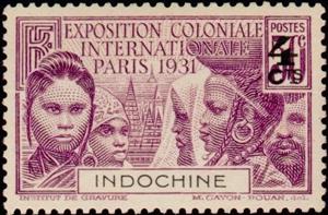 Stamp, Women of different origins, French Indochina,  , Women
