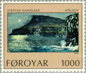 Stamp, Settlements, Faroe Islands,  , Landscapes, Paintings