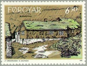Stamp, Blasastova, Faroe Islands,  , Houses