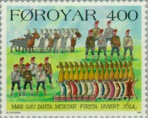 Stamp, End of winter, Faroe Islands,  , Seasons, Animals (Fauna), Deer