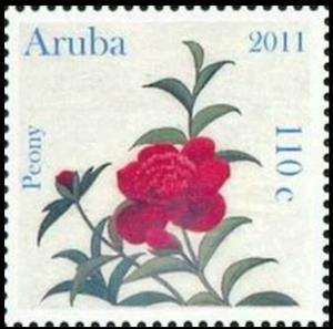 Stamp, Rosa, Aruba,  , Flowers