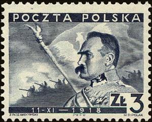 Stamp, Marshal Pilsudski, Poland,  