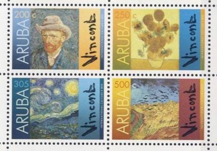 Block of 4, Paintings by V. Van Gogh