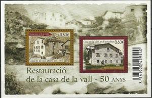 Souvenir Sheet, Casa de la Val, Andorra, French Administration,  