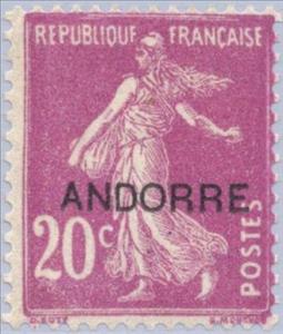 Stamp, Overprint, Andorra, French Administration,  , Agriculture