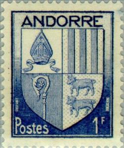 Stamp, Coat of arms of Andorra, Andorra, French Administration,  , Heraldic Animals, Coats of Arms