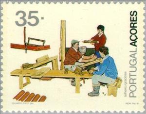Stamp, Occupations, Azores,  , Professions