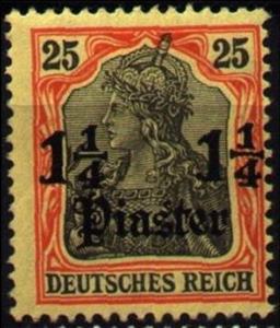 Stamp, overprint on "Germania", Germany, Colonies and Post Abroad,  