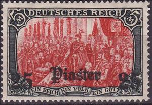 Stamp, overprint on "Germania", Germany, Colonies and Post Abroad,  