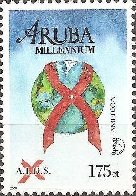 Stamp, Aids, Aruba,  , AIDS