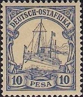 Stamp, SMS Hohenzollern, Germany, Colonies and Post Abroad,  