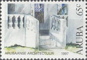 Stamp, Steps with “popchi’s.”, Aruba,  