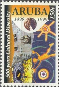 Stamp, Discovery of Aruba, Aruba,  , Rock Art and Cave Paintings
