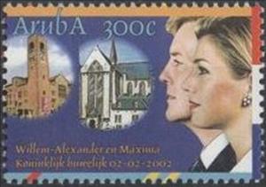 Stamp, Wedding Willem Alexander & Máxima Zorreguieta, Aruba,  
