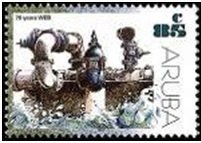 Stamp, WEB 70th Anniversary, Aruba,  , Industry
