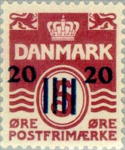 Stamp, Surcharge, Faroe Islands,  