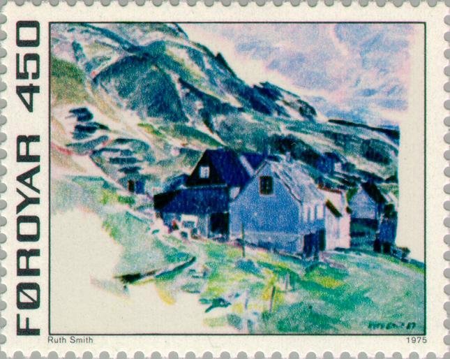 Village Nes, painting by Ruth Smith (1913-1958)