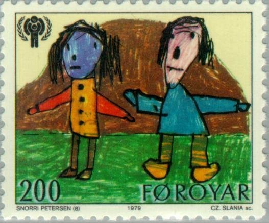 Child art, two boys
